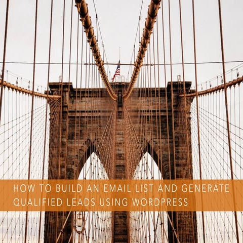 How to build an email list and generate qualified leads using WordPress