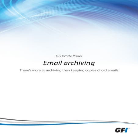 Email archiving