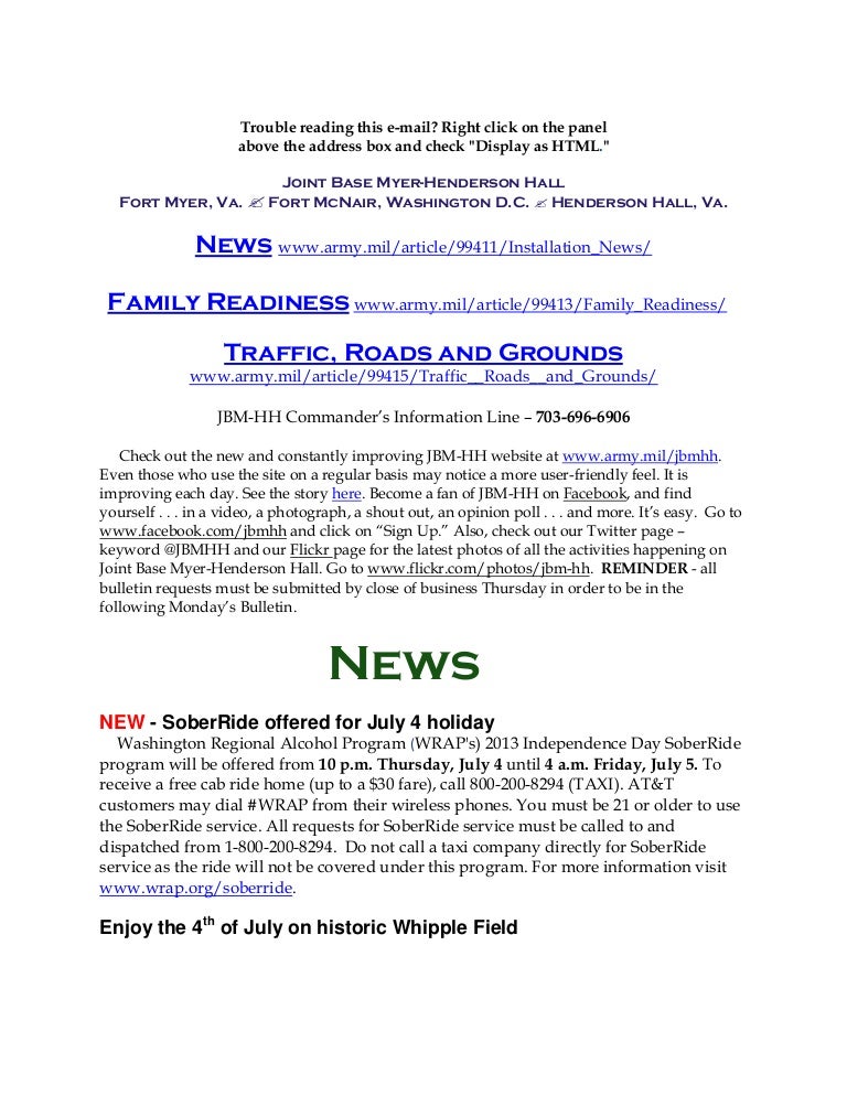 Email Bulletin July 1