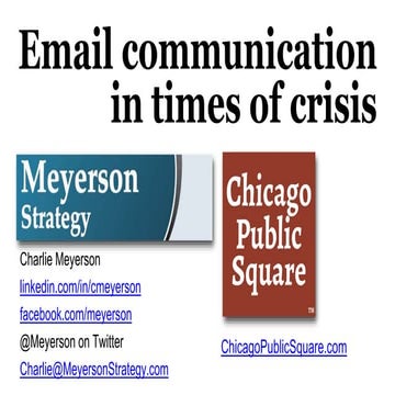 Email communication in times of crisis