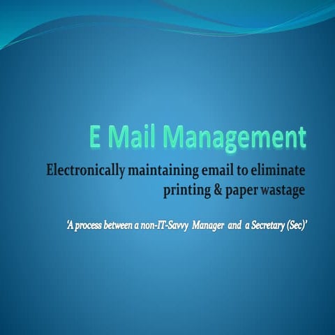 E mail correspondence