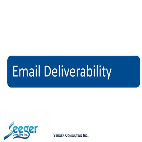 Email deliver-ability by SCI