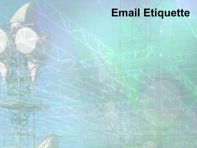 Email etiquette