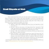 Email Etiquette at Work