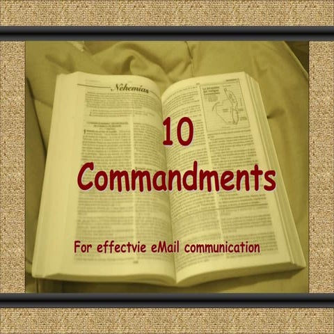 10 commandments -_for_effective_e_mail_communication | PPT
