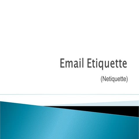 Email etiquette