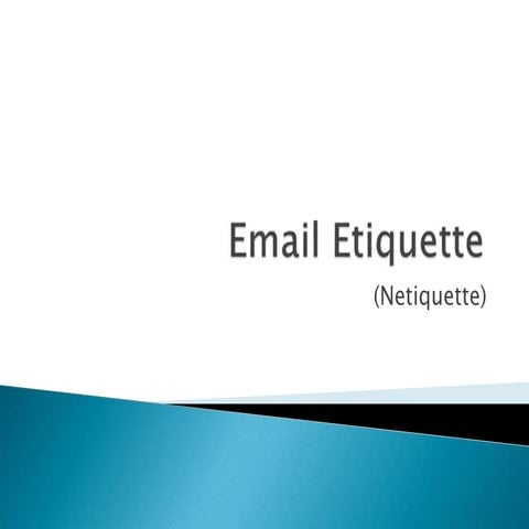 Email etiquette