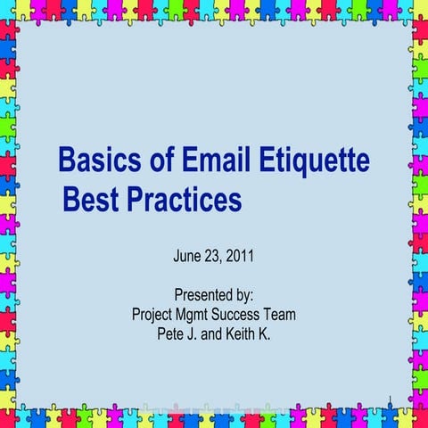 Email Etiquette June 23