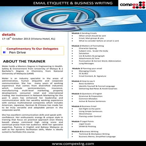 Email etiquette (oct 2013) | PPTX
