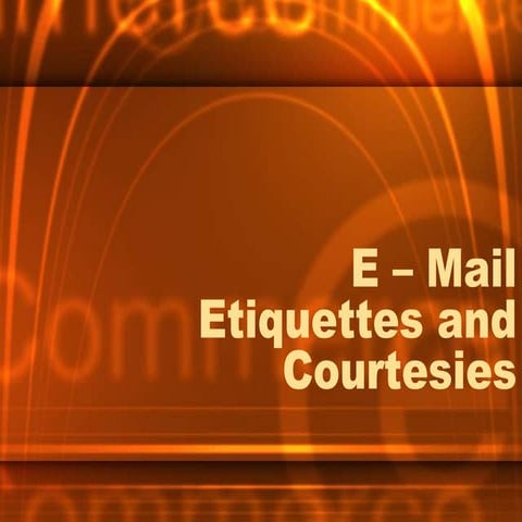 Email etiquettes