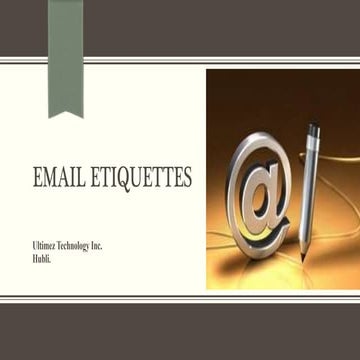 Email Etiquette's for Professional & business profiles