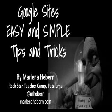 Google Site Easy and Simple Tips and Tricks