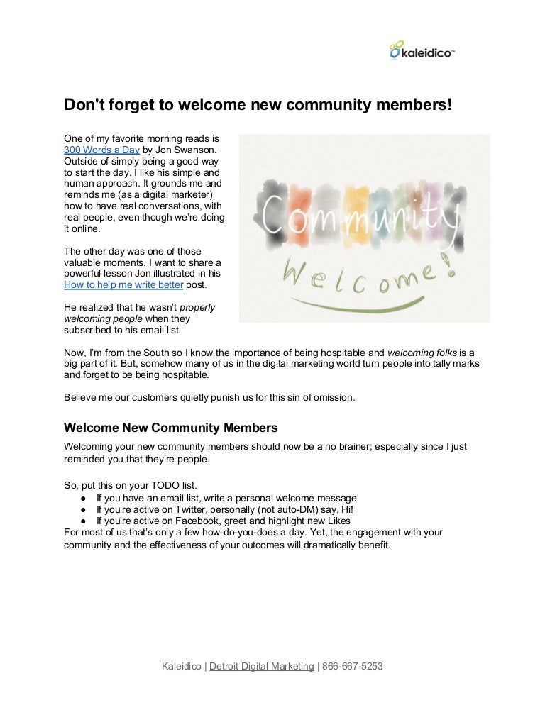 Email How to Welcome Your New Subscribers