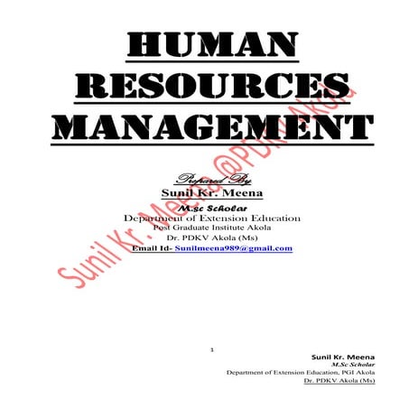 Human Resources Development