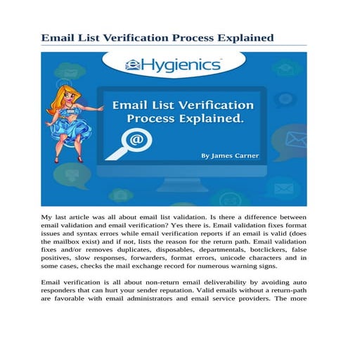 Email List Verification Process Explained | PDF