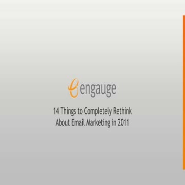 14 Things to Completely Rethink About Email Marketing in 2011
