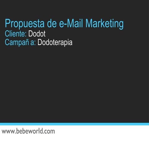 Email marketing dodoterapia By Bebeworld
