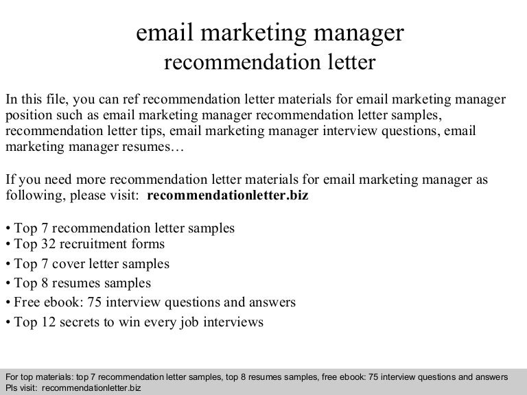 email marketing manager job description