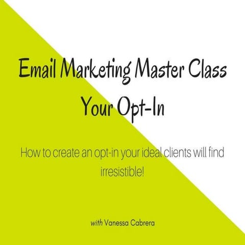 Email Marketing Master Class: How to Create an Opt-In Your Ideal Clients Find...