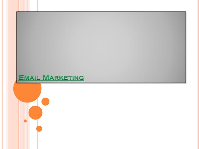 Email marketing ppt