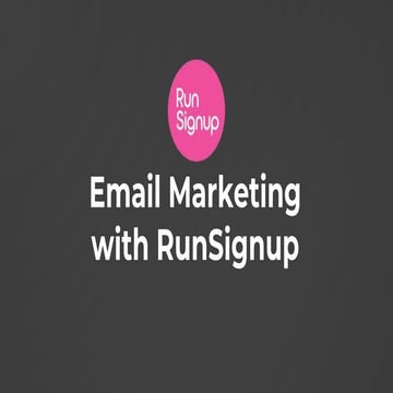 RunSignup Email Marketing
