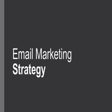 Email marketing strategy