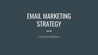 EMAIL MARKETING STRATEGY