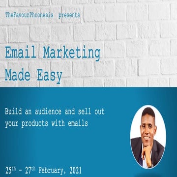 Email Marketing Webinar   The Favour Phronesis