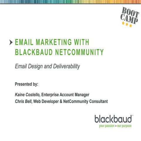 Email Marketing with Blackbaud NetCommunity-  Boot Camp Series