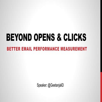 Webinar: Email Performance  Go Beyond Open and Click RateEmail metrics (1)