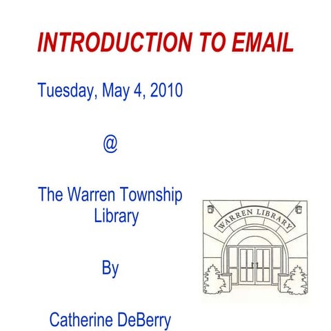 Intro to email for seniors