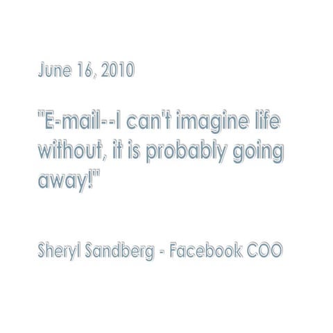 Email + social marketing