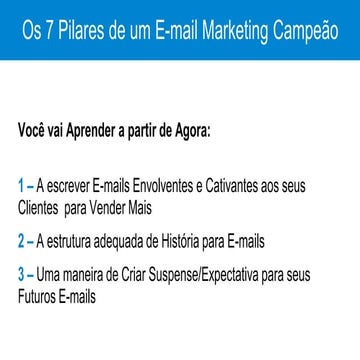 Emails que Vendem: 7 Pilares de um E-mail Marketing Campeão