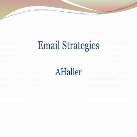 Email strategies
