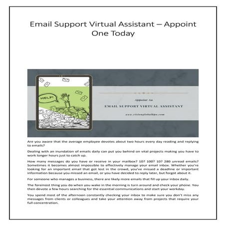 Email Support Virtual Assistant | Virtual Assistant | e-commerce ...