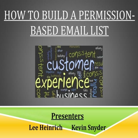 How to Build a Permission-Based Email List