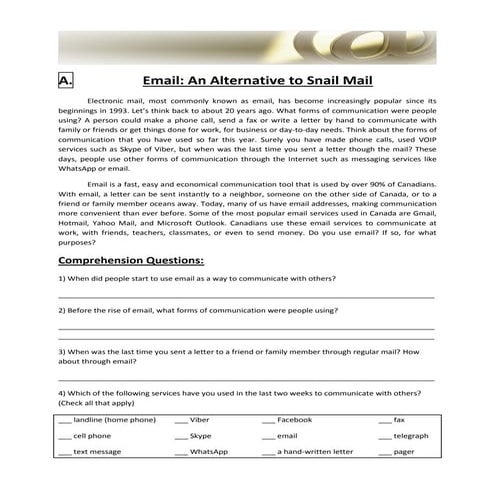 Email Writing Skill Building