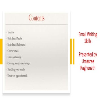 Email writing skills