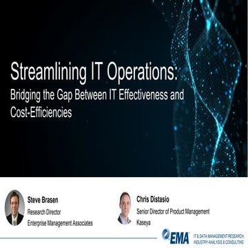 Streamlining IT Operations: Bridging the Gap Between IT Effectiveness and Cos...
