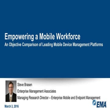 Empowering a Mobile Workforce: An Objective Comparison of Leading Mobile Devi...