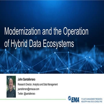 Modernization and the Operation of Hybrid Data Ecosystems