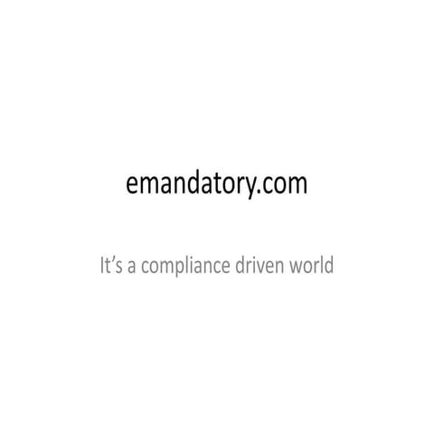 Overview of emandatory.com