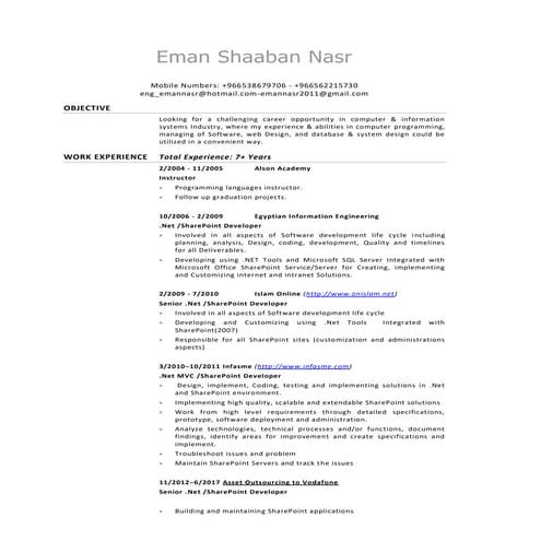 EmanNasrResume