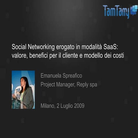 REPLY - Emanuela Spreafico, Cloud Computing, Milano 2 luglio 2009