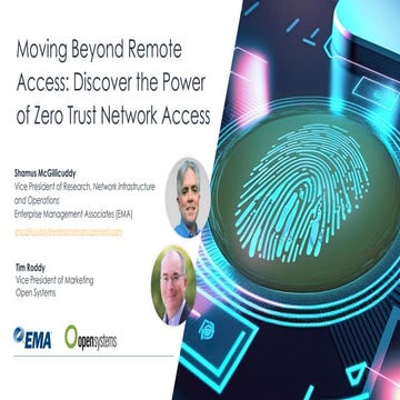 Moving Beyond Remote Access: Discover the Power of Zero Trust Network Access