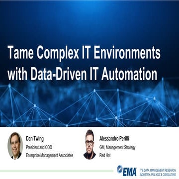 Tame Complex IT Environments with Data-Driven IT Automation