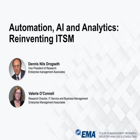 Automation, AI, and Analytics: Reinventing ITSM