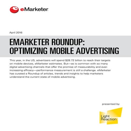 eMarketer Roundup: Optimizing Mobile Advertising