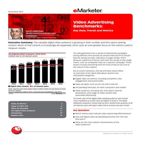 E marketer video_advertising_benchmarks-key_data_trends_and_metrics
