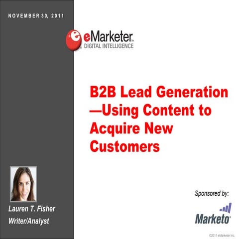 B2B Lead Generation—Using Content to Acquire New Customers